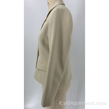 Blazer casual da donna bianco sporco